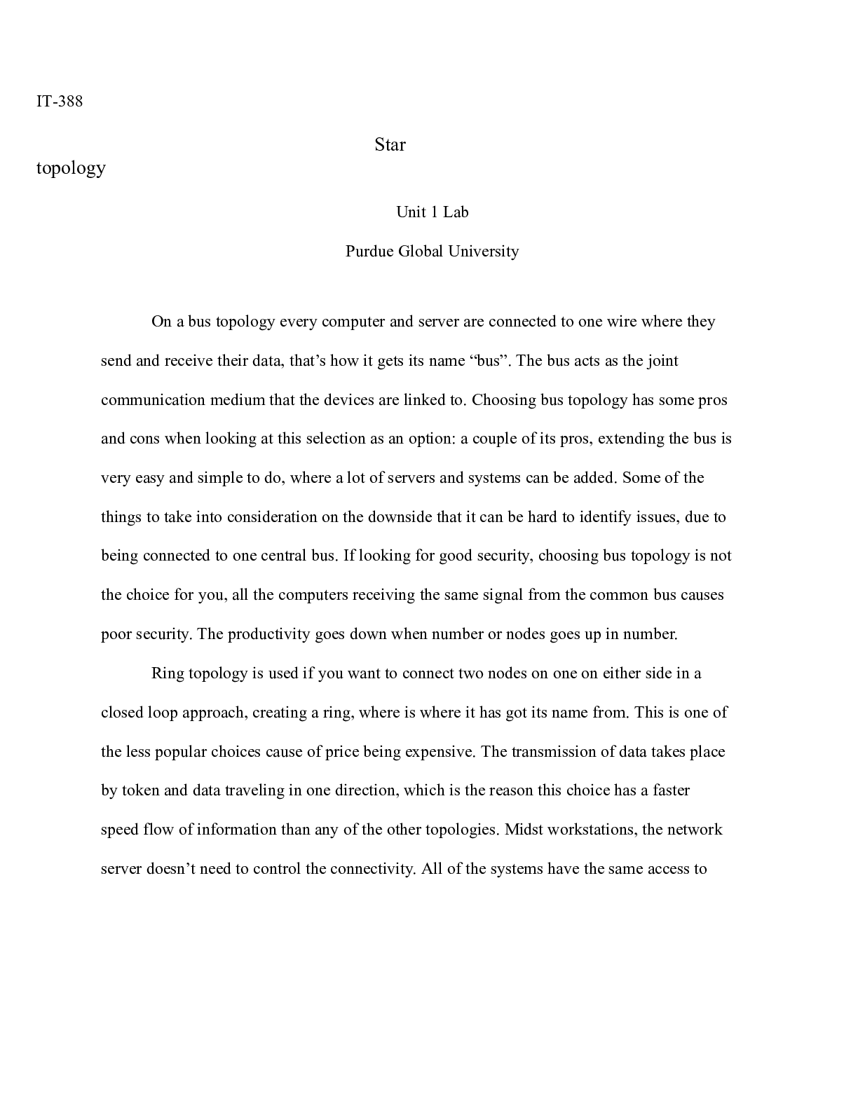 Preview image for IT388 Unit 1 Lab.docx  IT-388